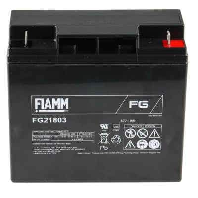 Fiamm 12 V Sealed Lead Acid Battery 18 Ah AGM Construction, 76 mm x 167 mm FG21803
