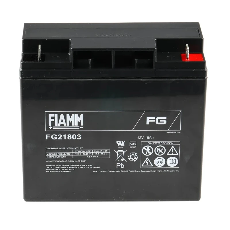 Fiamm 12 V Sealed Lead Acid Battery 18 Ah AGM Construction, 76 mm x 167 mm FG21803