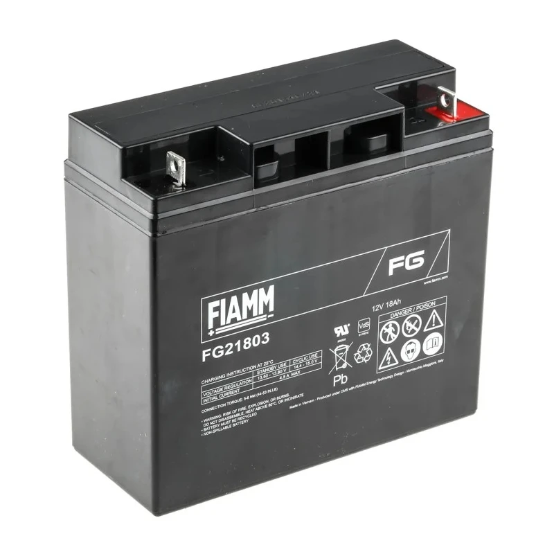 Fiamm 12 V Sealed Lead Acid Battery 18 Ah AGM Construction, 76 mm x 167 mm FG21803