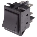 ZF DPDT On-On On-On Rocker Switch Panel Black Rectangular Actuator Polyester Housing IP67 WRG33F2BBBNN