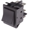ZF DPDT On-On On-On Rocker Switch Panel Black Rectangular Actuator Polyester Housing IP67 WRG33F2BBBNN