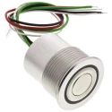 Schurter MCS 30 Series Illuminated Momentary Panel Push Button Switch 22.2 mm Cutout, SPST, Red and Green LED, IP40 1241.6403