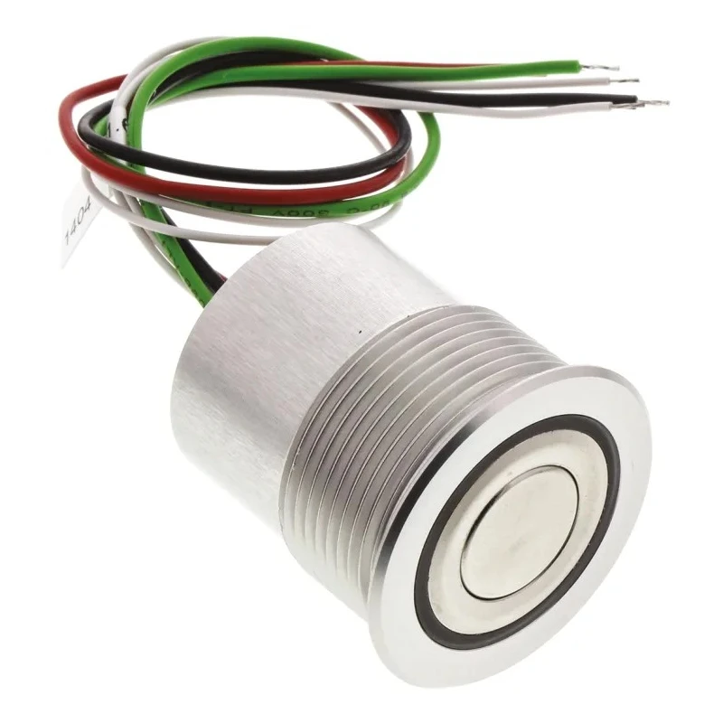 Schurter MCS 30 Series Illuminated Momentary Panel Push Button Switch 22.2 mm Cutout, SPST, Red and Green LED, IP40 1241.6403