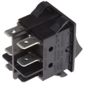 ZF DPDT On-On On-On Rocker Switch Panel Black Rectangular Actuator Polyester Housing IP67 WRG33F2BBBNN