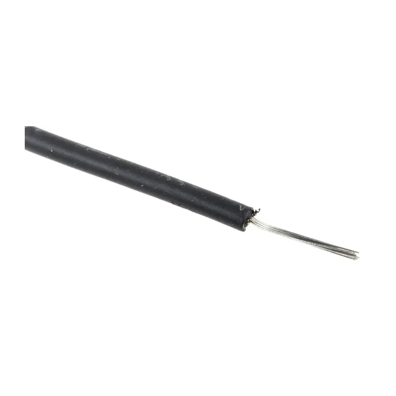 RS PRO Black 0.33 mm² Hook Up Wire, 22 AWG, 17/0.16 mm Core Strands, 2.4 mm Diameter, 100 m Length, Polyethylene 872-4394