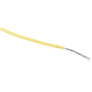 RS PRO Yellow 0.08 mm² Hook Up Wire 28 AWG 7/0.12 mm Core Strands 100 m Modified Polyphenylene Ether 872-4448