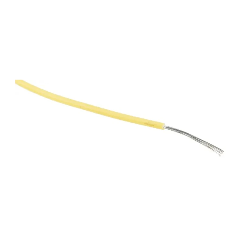 RS PRO Yellow 0.08 mm² Hook Up Wire 28 AWG 7/0.12 mm Core Strands 100 m Modified Polyphenylene Ether 872-4448