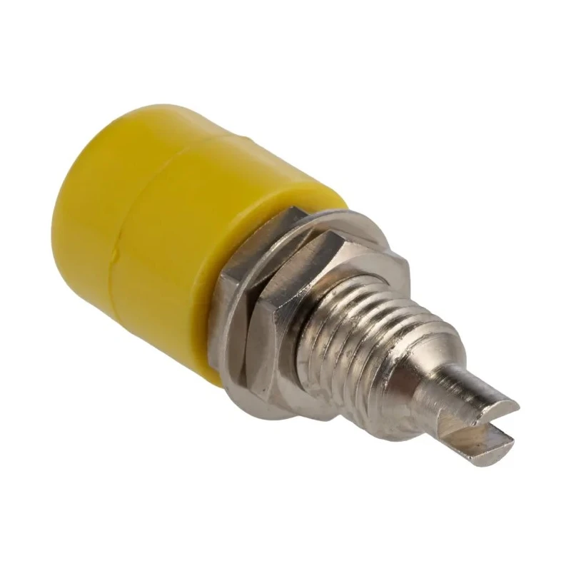 Schutzinger Yellow Female Banana Socket 4 mm Connector Screw Termination 60V 32A Nickel Plating IBU401 YELLOW