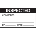 RS PRO Pre-Printed Adhesive Label Inspected By, Self-Adhesive Vinyl, 70mm x 38mm, Pack of 30 445-4007