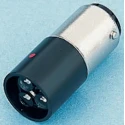 Marl White Indicator Lamp Single Chip 130V DC 5mA Ba15D Base 16mm Diameter 14000mcd 245-997-87-50