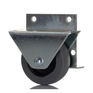 RS PRO Fixed Castor Wheel 50 mm Diameter, 20 kg Load Capacity, Rubber Wheel, 304 Stainless Steel Frame 446-2058