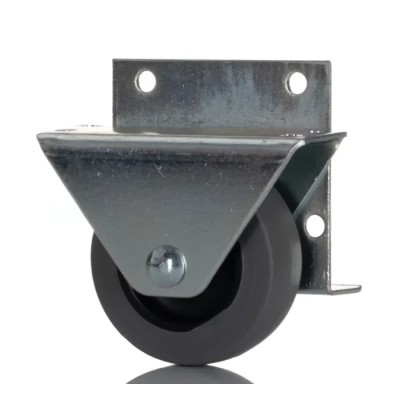 RS PRO Fixed Castor Wheel 50 mm Diameter, 20 kg Load Capacity, Rubber Wheel, 304 Stainless Steel Frame 446-2058