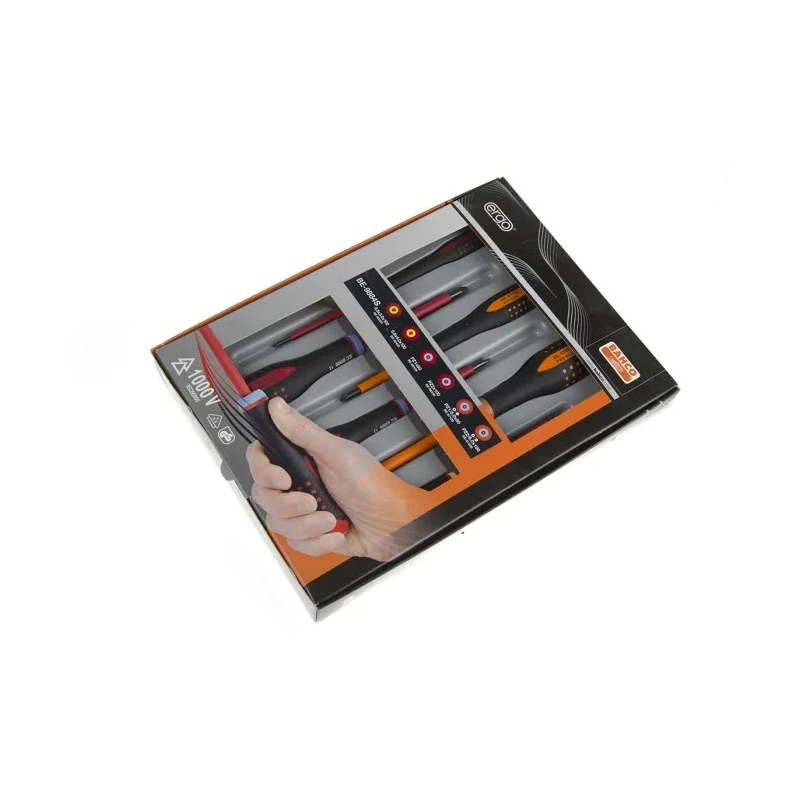 Bahco Insulated Phillips, Pozidriv and Slotted Screwdriver Set 6-Piece BE-9884S