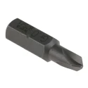 Wera Tri-Wing Screwdriver Bit, 0.25 mm Tip, TW0 Size, Hex Drive, Stainless Steel Chrome Plated 05073980001