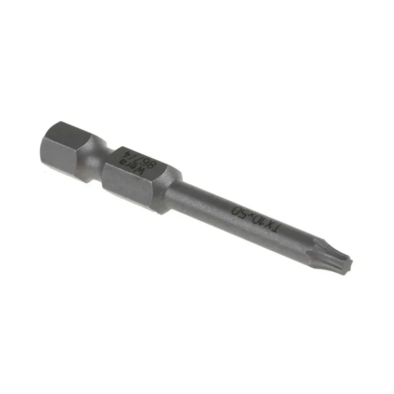 Wera Screwdriver Bit 1/4 in Hex Drive TX10 Tip 50mm Overall Length 