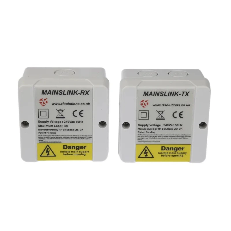 RF Solutions MAINSLINK Remote Control System 869.5 MHz, 230 V AC, 1000W Max Load, IP65 Enclosure, Up to 5 km Range MAINSLINK