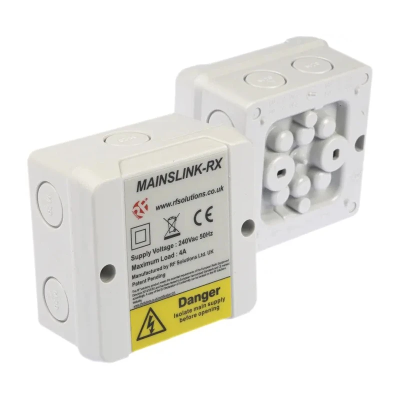 RF Solutions MAINSLINK Remote Control System 869.5 MHz, 230 V AC, 1000W Max Load, IP65 Enclosure, Up to 5 km Range MAINSLINK
