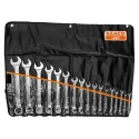 Bahco 17-Piece Flat Combination Spanner Set 8 To 32 mm Alloy Steel Chrome Finish 111M/17TL