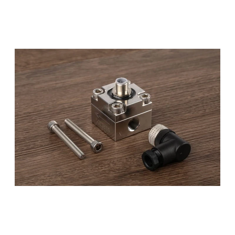 RS PRO Oval Gear Flow Meter 0.01L/min to 4L/min, 1/4 in BSP Connection, Stainless Steel Body, Viton O-ring, IP67 447-4449