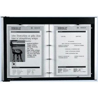 Bosch Rexroth Information Board Plastic, Sheet Steel, Aluminium, 2 x A4 Display, Charcoal R987158120