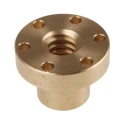 RS PRO 4 mm Flanged Round Nut for Lead Screw 18 mm Bronze Material Italy 862-5335