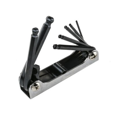 RS PRO 7 Piece Folding Imperial Hex Key Set, Hex Size 3/32 to 5/16 in 450-1046