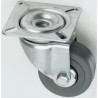 Tente Industrial Swivel Castor with 75 kg Load Capacity, 100 mm Rubber Wheel, Roller Bearing Hub 3360PVR100P62PAF