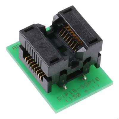 Seeit Surface Mount 1.27 mm Pitch Test & Burn-in Socket, DIP to SOIC ADA-SOIC16-150