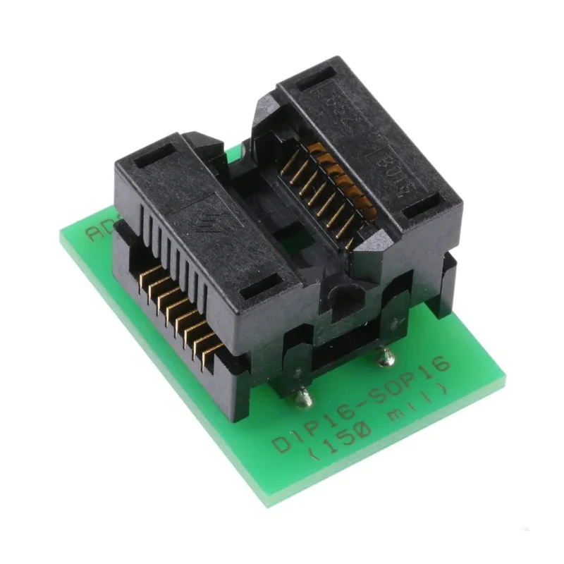Seeit Surface Mount 1.27 mm Pitch Test & Burn-in Socket, DIP to SOIC ADA-SOIC16-150