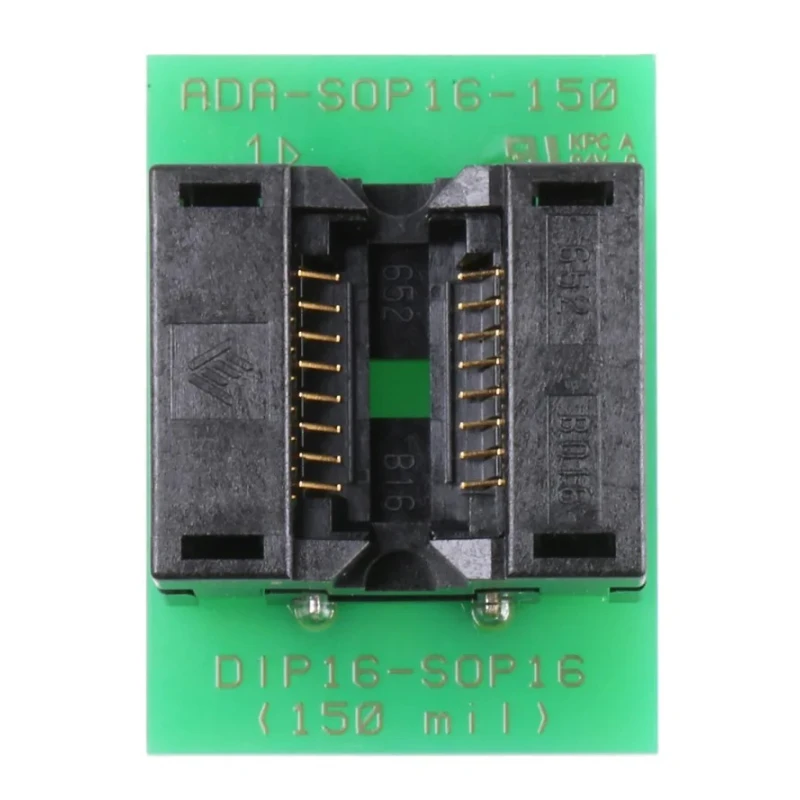 Seeit Surface Mount 1.27 mm Pitch Test & Burn-in Socket, DIP to SOIC ADA-SOIC16-150