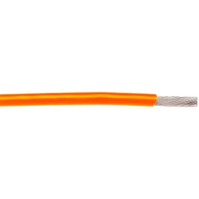 Alpha Wire Hookup Wire TEFLON Series Orange 0.14 mm², 26 AWG, 30.5 m Length, 250V, Max Temp 200°C, Model 2843/7 OR005