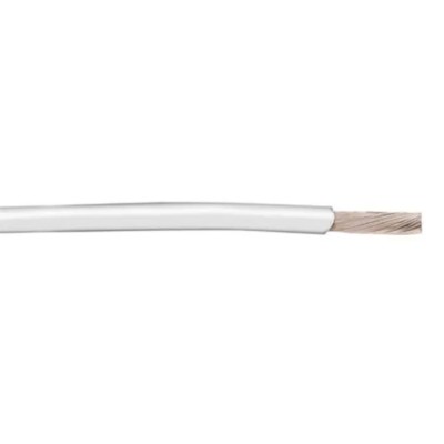 Alpha Wire Hook Up Wire TEFLON Series White 0.33 mm², 22 AWG, Silver Plated Copper Conductor, 600V, High 5855 WH005