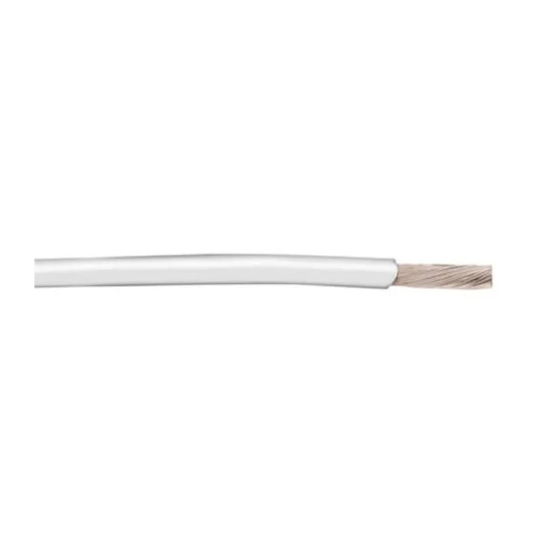 Alpha Wire Hook Up Wire TEFLON Series White 0.33 mm², 22 AWG, Silver Plated Copper Conductor, 600V, High 5855 WH005