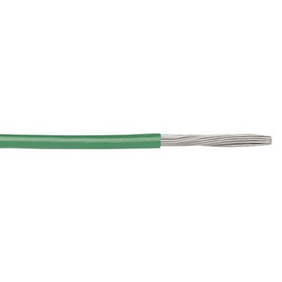 Alpha Wire Hookup Wire TEFLON Series Green 0.33 mm² 22 AWG Silver Plated Copper, 600V, 30m Cable Length 5855 GR005