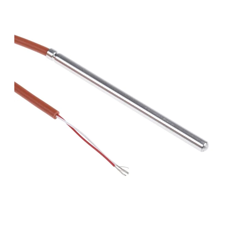 Correge PT100 RTD Sensor 6 mm Diameter, 100 mm Length, 2 Wire, Class A Accuracy, 200 °C Max PT100 Model 