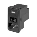 TE Connectivity IEC Filter 120V AC, 250V AC 3A Snap-in C14 Male Connector 2 Pole 2 Fuse 5-6609107-4