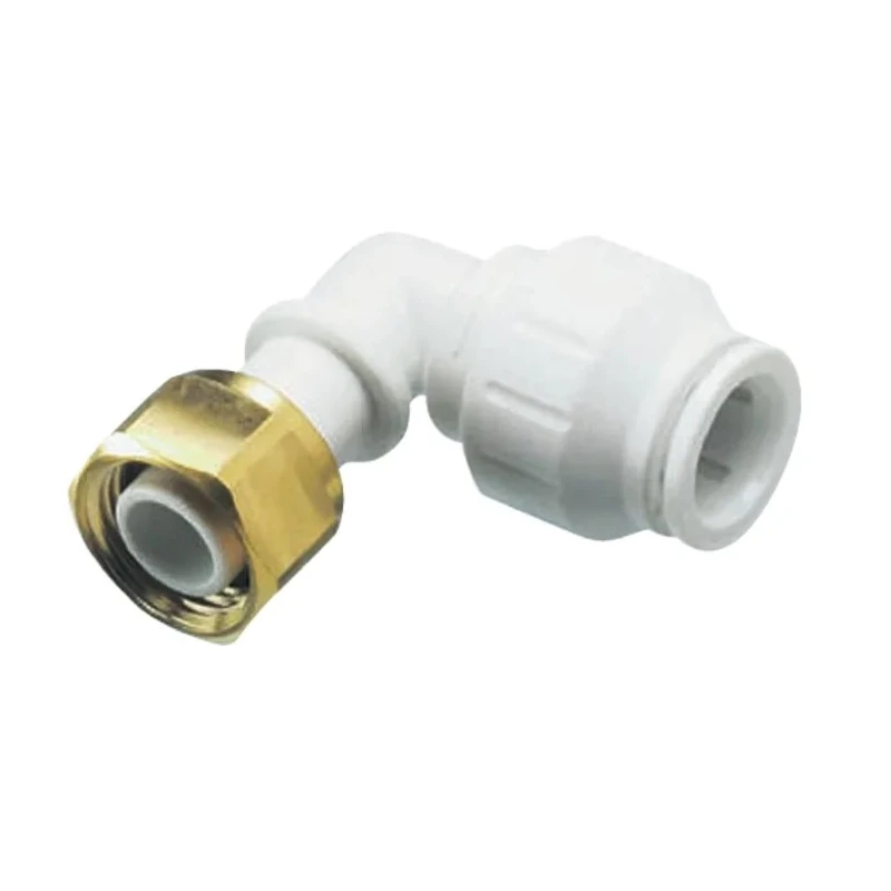 John Guest Plastic Pipe Fitting, 90° 1/2 in BSP Tap Adapter PEMBTC1514