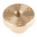RS PRO 2 mm Flanged Round Nut For Lead Screw 10 mm Bronze Material Overall Length 25 mm 862-5326