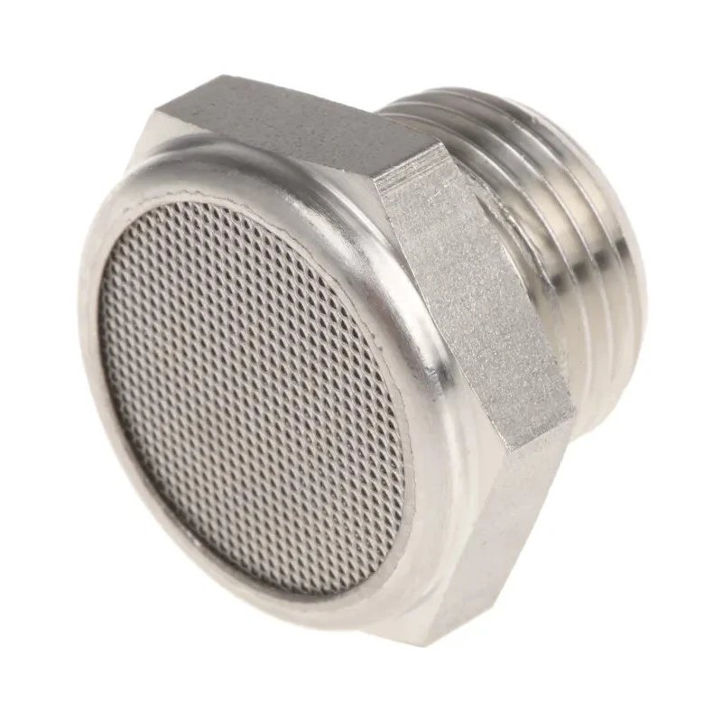 Legris Stainless Steel Pneumatic Silencer Threaded G 3/8 in 12 bar Pressure 180°C Max Operating Temperature 0682 00 17
