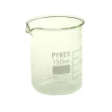 RS PRO Borosilicate Glass 150ml Low Form Beaker, Length 80mm, ISO 3819 Compliant 461-1109