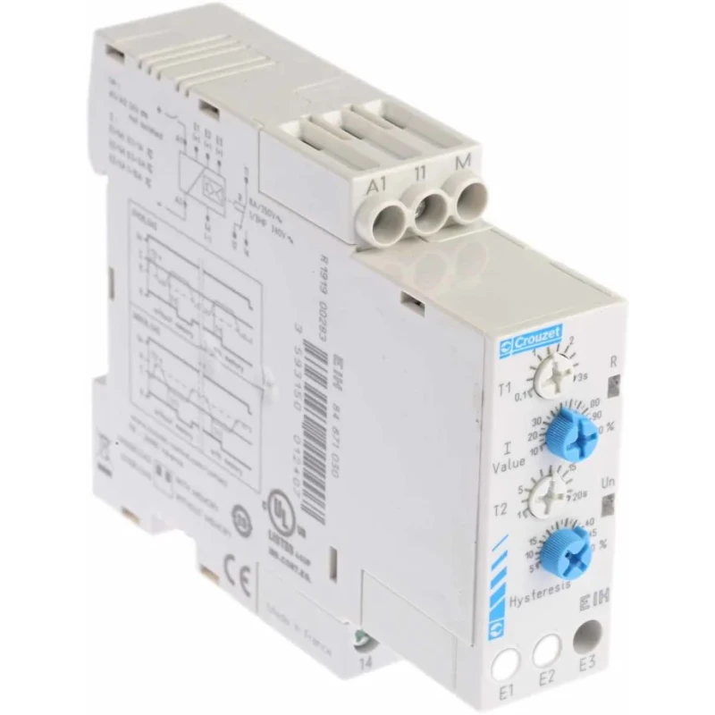 Crouzet 1 Phase SPDT Monitoring Relay, DIN Rail Mount, 0.1A to 10A, 24 V dc, Model 84871030