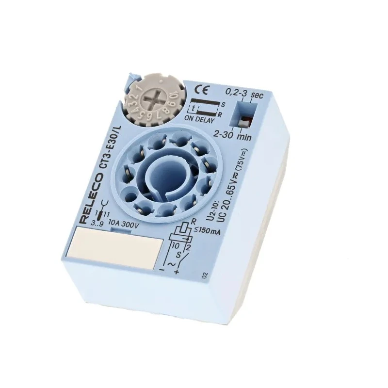 Releco CT3-E Series Timer Relay 2-Contact 0.2 to 30 s / 0.2 to 30 min ON Delay 275V AC CT3-E