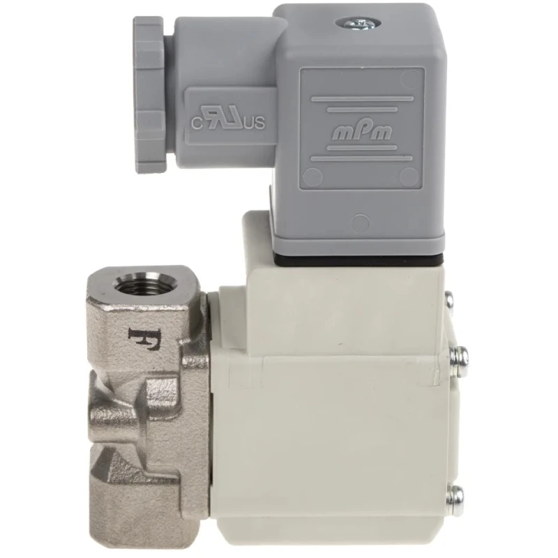 SMC Pneumatic Solenoid Valve 2/2 NC Solenoid/Spring Actuation G 1/8 Threaded Port 230V AC Stainless Steel VX212HLKXB