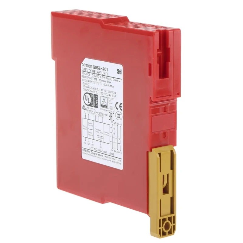 Omron 24V dc Safety Relay 4 Safety Contacts 1 Auxiliary Contact DIN Rail Mount G9SE