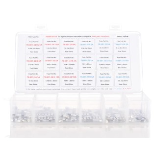 RS PRO FT Fuse Kit Fast and Slow Acting Glass Fuses 5 x 20 mm 250V, 180 Pieces 893-8530