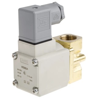 SMC Pneumatic Solenoid Valve 2/2 NC Solenoid/Spring, Threaded Port 1/2 in, Brass Body, 230V ac VX234GLA