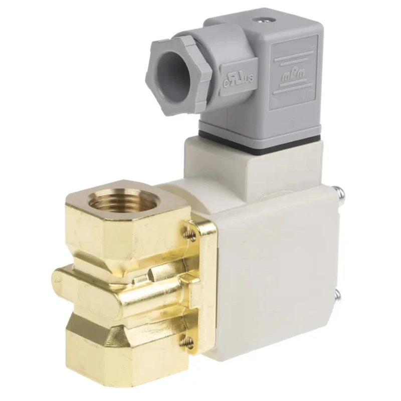 SMC Pneumatic Solenoid Valve 2/2 NC Solenoid/Spring, Threaded Port 1/2 in, Brass Body, 230V ac VX234GLA