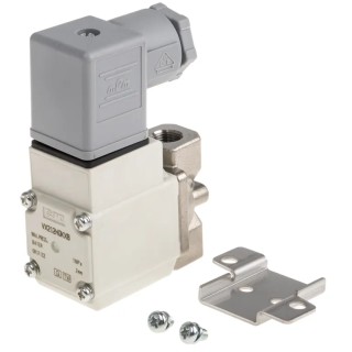 SMC Pneumatic 2/2 Solenoid/Spring Valve G 1/8 Threaded Port Stainless Steel Body 24V dc VX212HGKXB