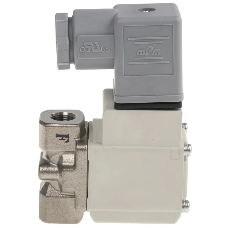 SMC Pneumatic 2/2 Solenoid/Spring Valve G 1/8 Threaded Port Stainless Steel Body 24V dc VX212HGKXB