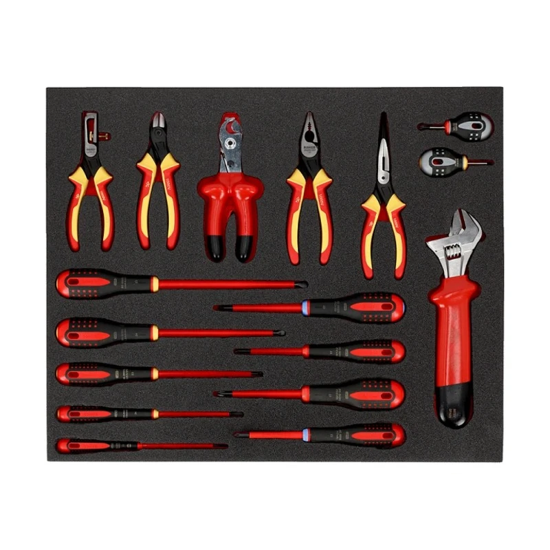 Bahco 17 Piece Maintenance Kit Tool Kit with Foam Inlay VDE/1000V Approved FF1A5009